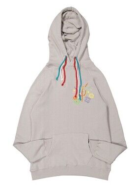 Mira Mikati This is a Mira Mikati Grey Cactus Embroidered Cotton Hoodie